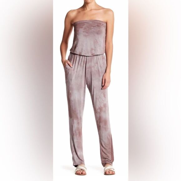 Go‎ Couture Tie Dye Strapless Jumpsuit Sz S - Picture 2 of 10